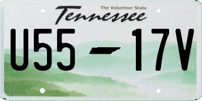 TN license plate U5517V