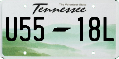 TN license plate U5518L