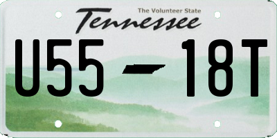 TN license plate U5518T