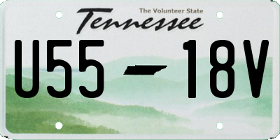 TN license plate U5518V