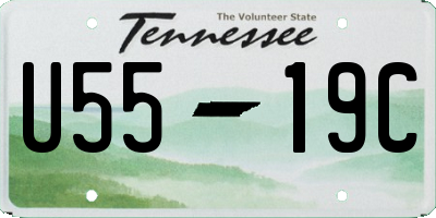 TN license plate U5519C