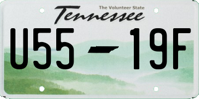 TN license plate U5519F