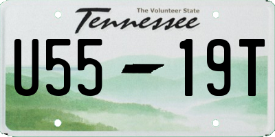 TN license plate U5519T