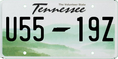 TN license plate U5519Z