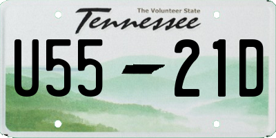 TN license plate U5521D