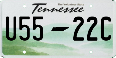 TN license plate U5522C