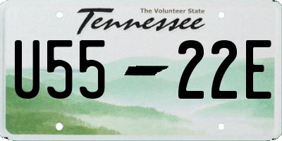 TN license plate U5522E