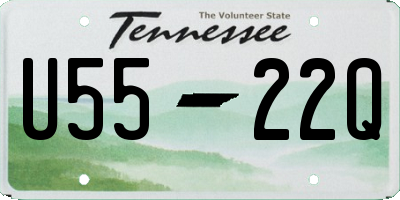 TN license plate U5522Q