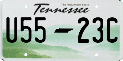 TN license plate U5523C
