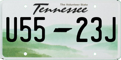 TN license plate U5523J