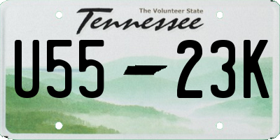 TN license plate U5523K