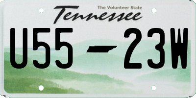 TN license plate U5523W