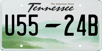 TN license plate U5524B