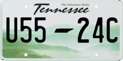TN license plate U5524C