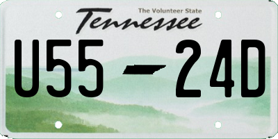 TN license plate U5524D