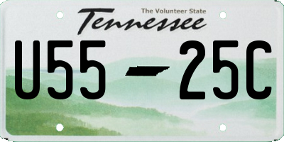 TN license plate U5525C