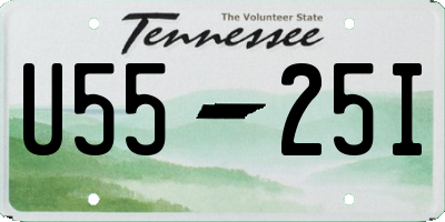 TN license plate U5525I