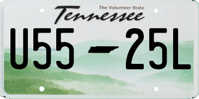 TN license plate U5525L