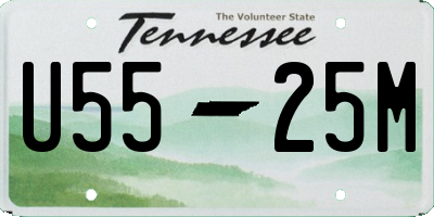 TN license plate U5525M