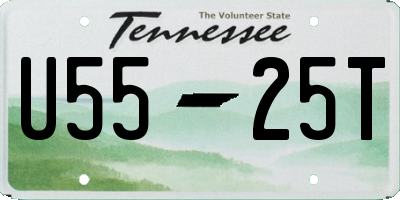 TN license plate U5525T