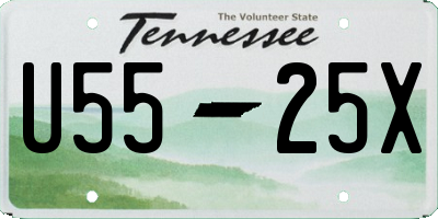 TN license plate U5525X