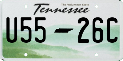 TN license plate U5526C