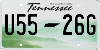 TN license plate U5526G