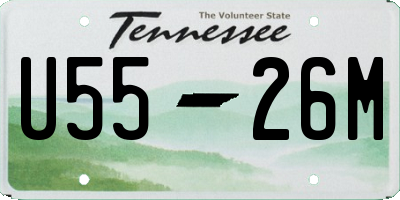 TN license plate U5526M