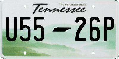 TN license plate U5526P