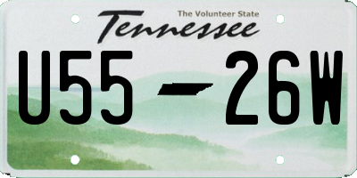 TN license plate U5526W