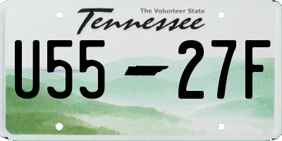 TN license plate U5527F