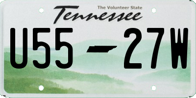 TN license plate U5527W