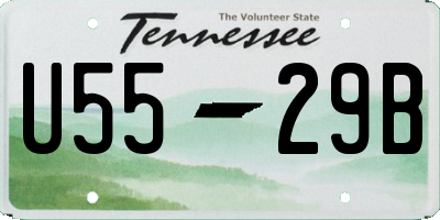 TN license plate U5529B