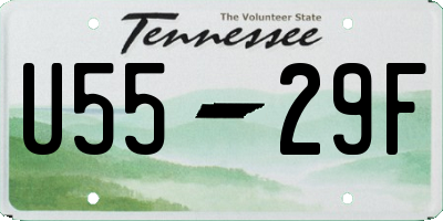 TN license plate U5529F