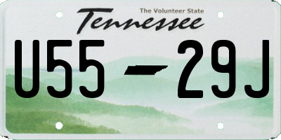 TN license plate U5529J