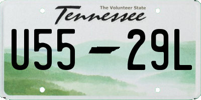 TN license plate U5529L