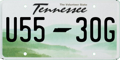 TN license plate U5530G