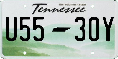 TN license plate U5530Y