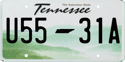 TN license plate U5531A