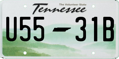 TN license plate U5531B