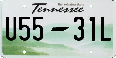 TN license plate U5531L