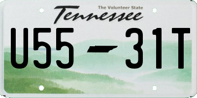 TN license plate U5531T