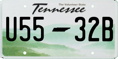 TN license plate U5532B