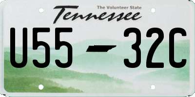 TN license plate U5532C