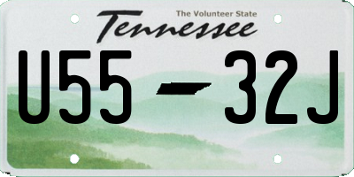 TN license plate U5532J