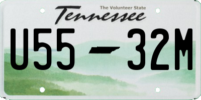 TN license plate U5532M