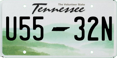 TN license plate U5532N