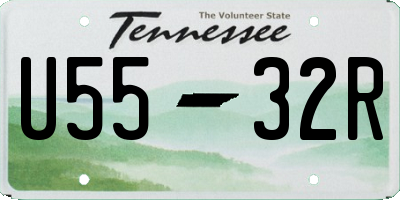 TN license plate U5532R