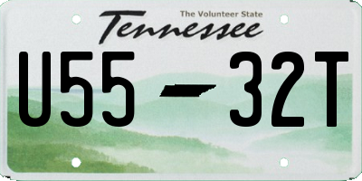 TN license plate U5532T