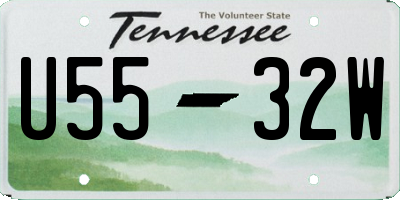 TN license plate U5532W